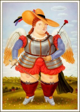 Fernando Botero Painting - San Miguel Arcángel Fernando Botero